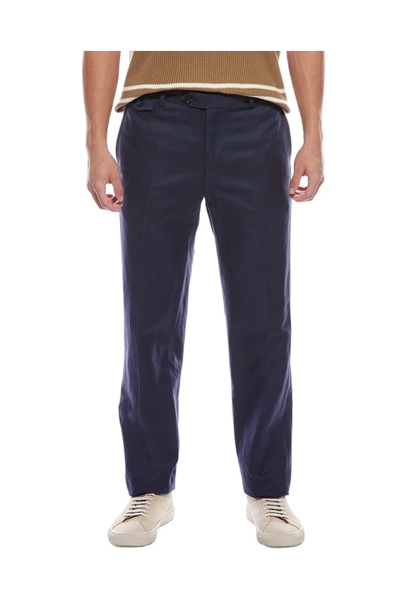 mens  Linen-Blend Pant, 32W 32L, Navy