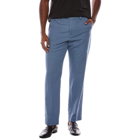 Brooks Brothers mens  Linen-Blend Pant, 38-32, Blue