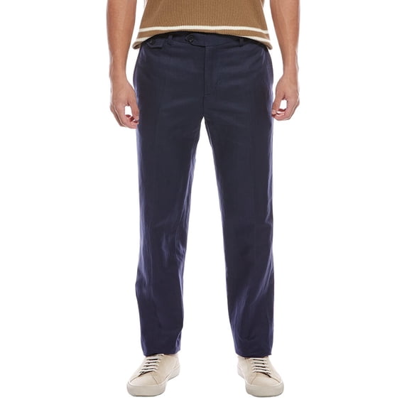 Brooks Brothers mens Linen-Blend Pant, 40W 32L, Navy