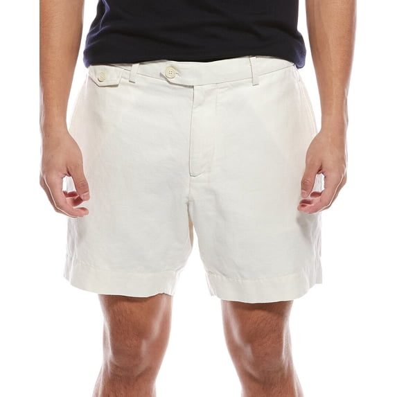 Brooks Brothers mens Linen-Blend Short, 35, White