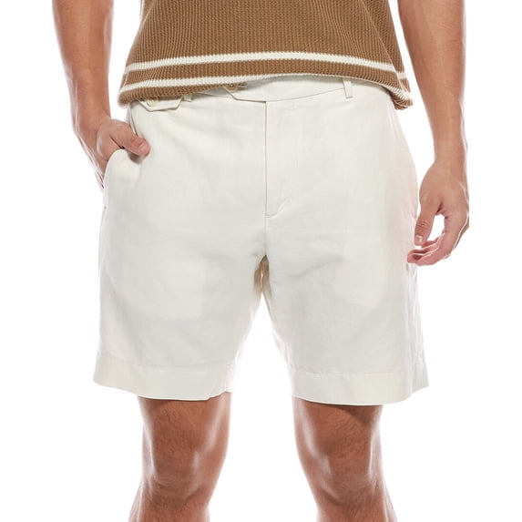 Brooks Brothers mens Linen-Blend Short, 36, White