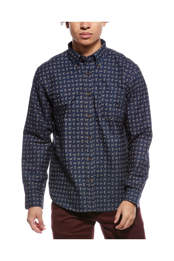 mens Oxford Shirt, LG, Navy