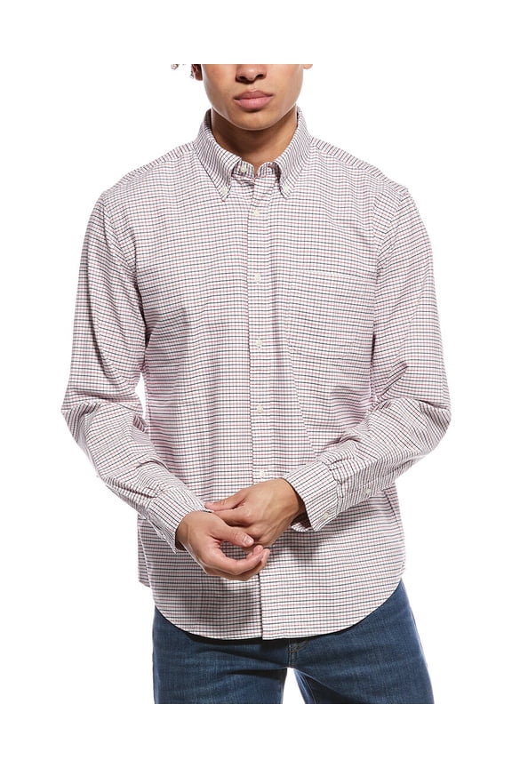 mens Oxford Shirt, LG, White