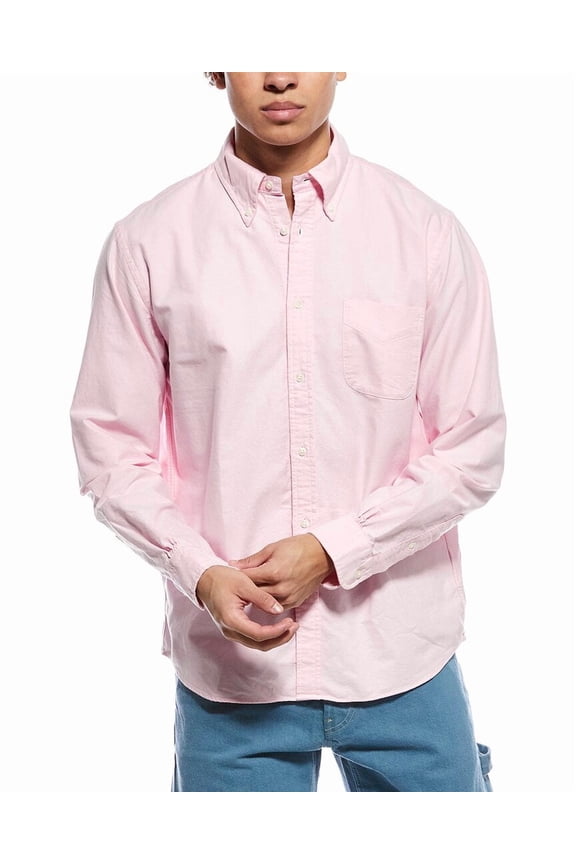 mens Oxford Shirt, SM, Pink