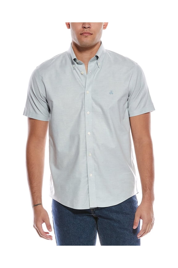 mens Oxford Solid Shirt, m, Green