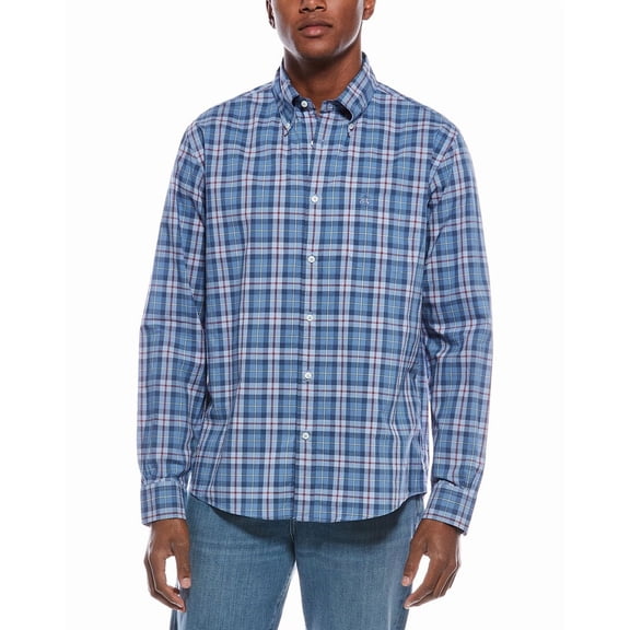 Brooks Brothers mens  Pattern Button Shirt, m, Blue