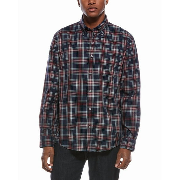Brooks Brothers mens Pattern Button Shirt, s, Red