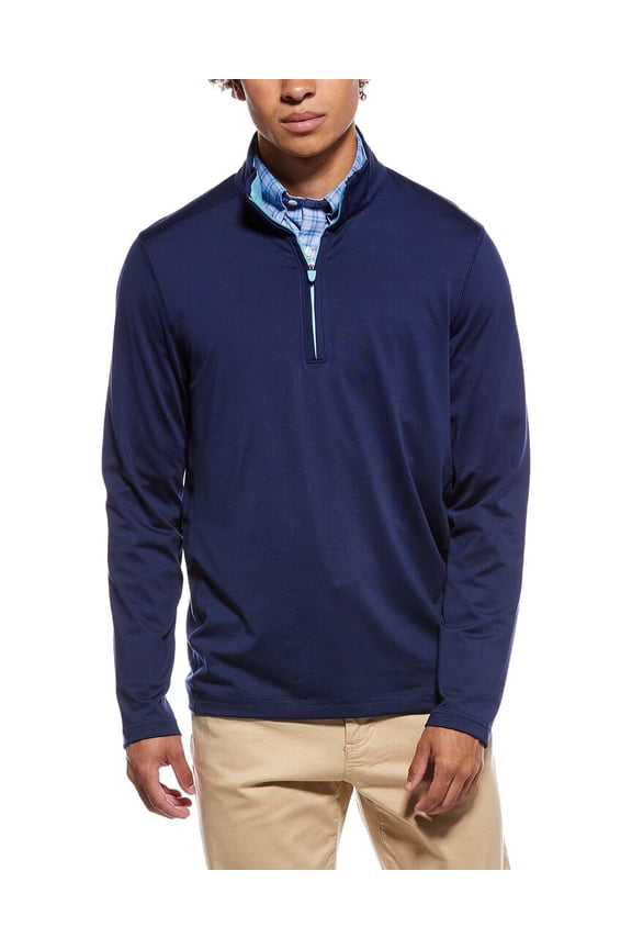 mens Performance 1/2-Zip Pullover, XL, Blue