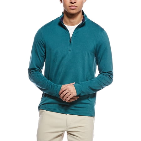 Brooks Brothers mens Performance Knit 1/2-Zip Pullover, SM, Blue