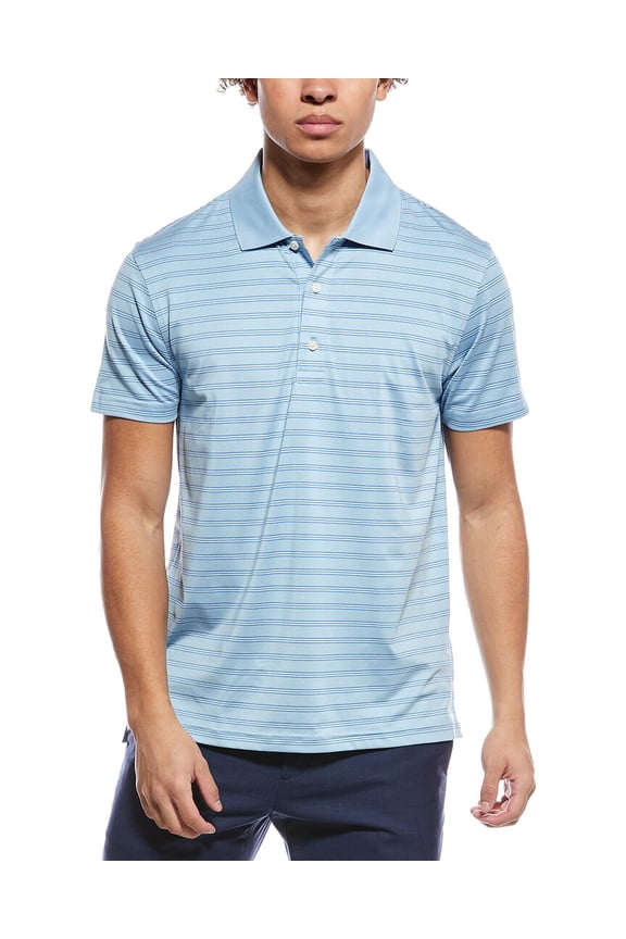 mens  Performance Knit Polo Shirt, m, Blue