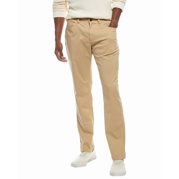 Brooks Brothers mens Performance Straight Front Pant, 38 32, Tan