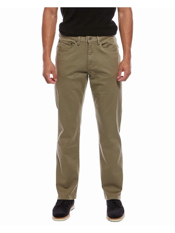 mens Piece Dye Straight Pant, 32-32, Blue