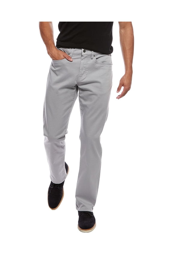 mens Piece Dye Straight Pant, 35-32, Gray