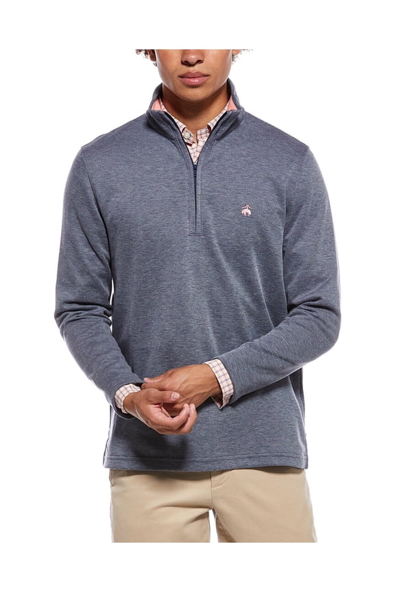 mens Pique 1/2-Zip, XL, Blue