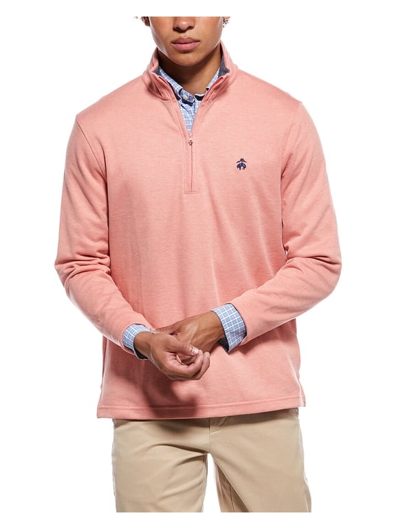 mens Pique 1/2-Zip, s, Red