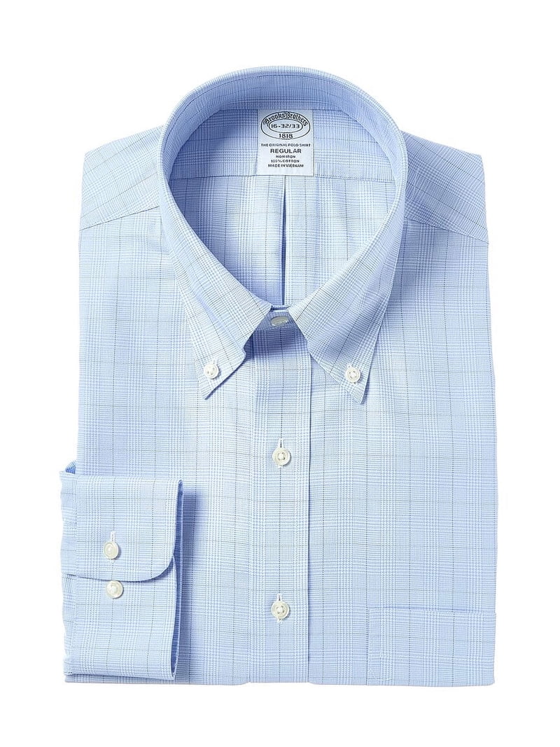 brooks brothers men's dress shirts Blue Vintage Gator Shirt | Allegheny College iron dress shirt is crafted from cotton pinpoint Men's Non-Iron Traditional Fit BrooksCool