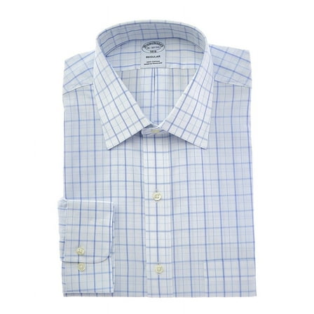 Brooks Brothers mens Regular Fit Dress Shirt, 15 34/35, Blue