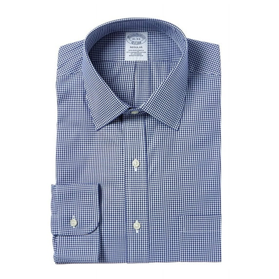 Brooks Brothers mens Regular Fit Dress Shirt, 16H 34, Blue
