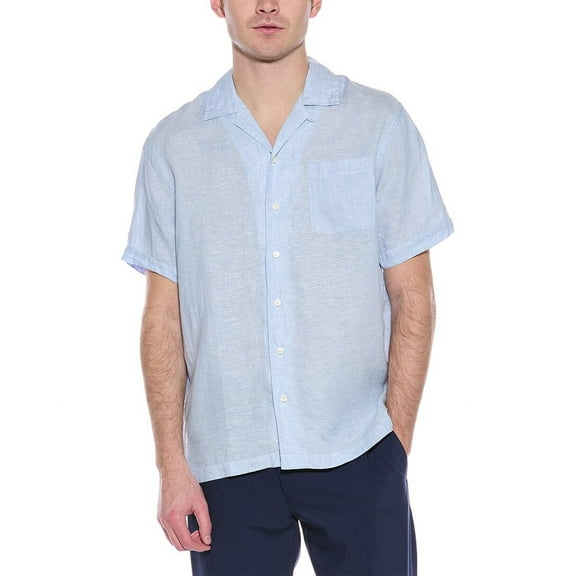 Brooks Brothers mens  Regular Fit Linen Shirt, s, Blue