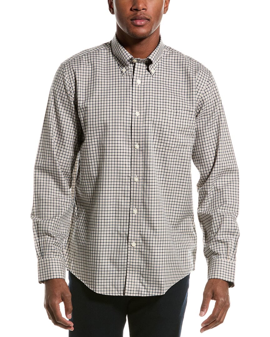 Brooks Brothers Men's Big & Tall Friday Long Sleeve Poplin Shirt - Check Pattern - View #5