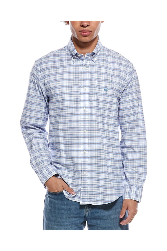 mens  Regular Fit Woven Shirt, l, Blue