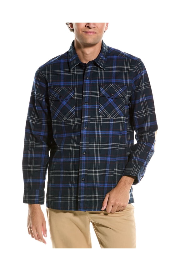 mens  Rugged Flannel Shirt Jacket, s, Blue