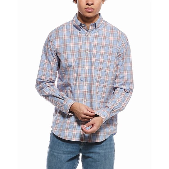 Brooks Brothers mens Sport Shirt, SM, Blue