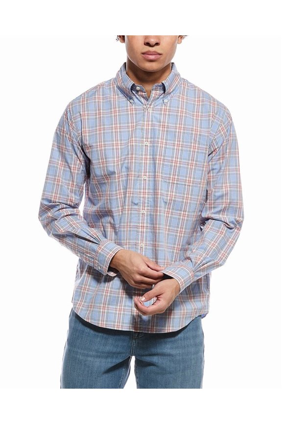 mens Sport Shirt, m, Blue