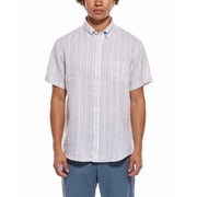 Brooks Brothers mens Stripe Linen Shirt, m, White