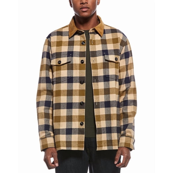 Brooks Brothers mens Twill Shacket, m, Tan