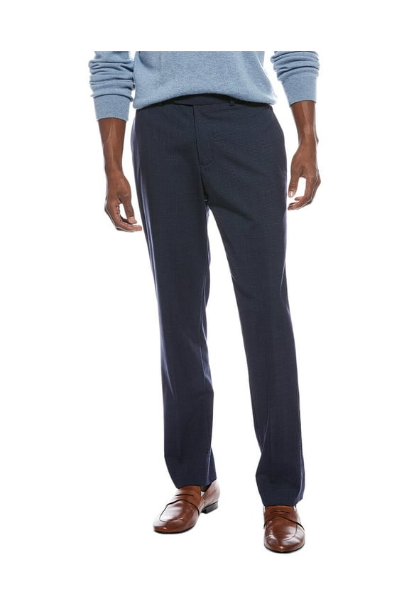 mens  Wool-Blend Classic Trouser, 32 32, Blue