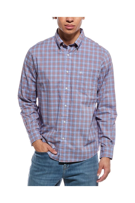 mens Woven Shirt, m, Blue