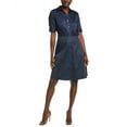 thumbnail image 1 of Brooks Brothers womens  Belted Shirtdress, 6, Blue, 1 of 3