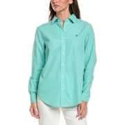 Brooks Brothers womens Classic Gingham Blouse, 12, Green