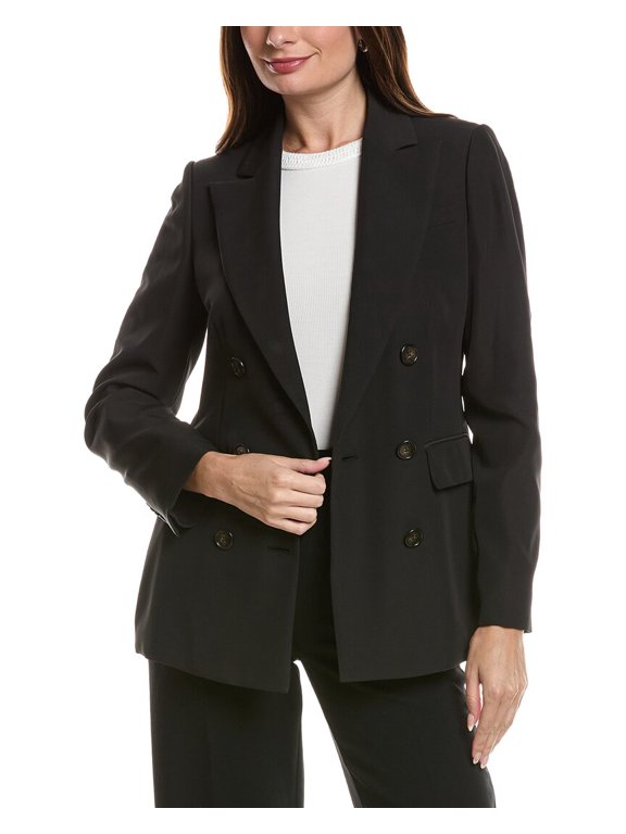 womens Crepe Jacket, 10, Black