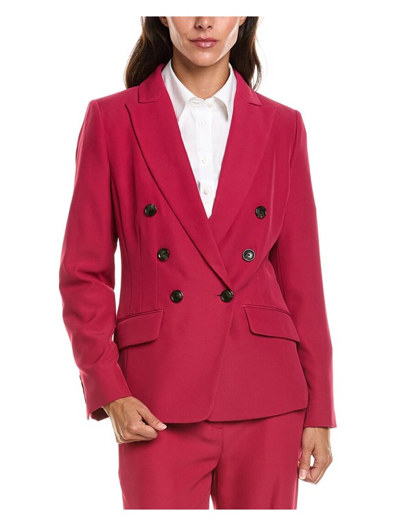 womens Crepe Jacket, 12, Red