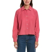 Brooks Brothers womens Cropped Back Pleat Top, s, Red