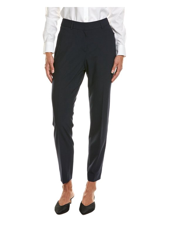 womens Explorer Wool-Blend Crop Straight Pant, 2, Navy