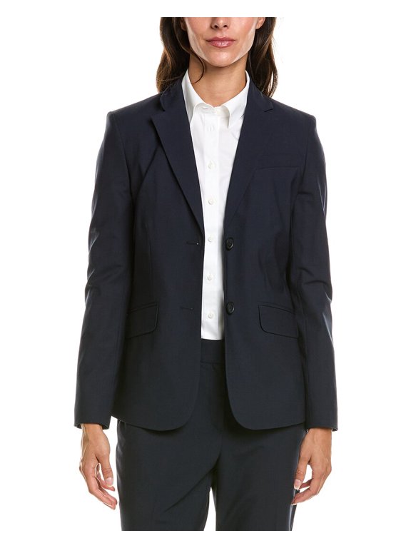 womens Explorer Wool-Blend Jacket, 2, Navy
