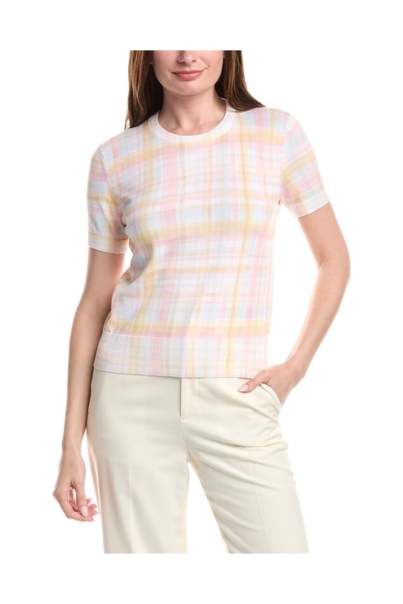 womens Print Crewneck Shell, l, Multi