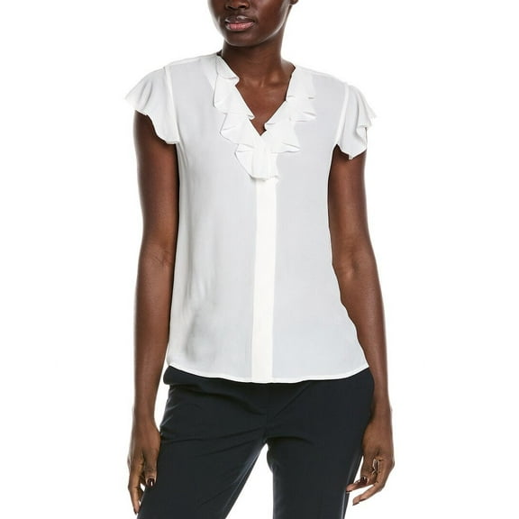 Brooks Brothers womens  Ruffle Blouse, XL