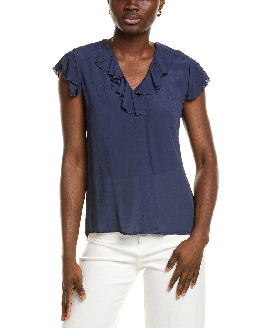 Ruffle Model Brooks Brothers womens Ruffle Blouse, xs, Blue - Walmart.com
