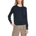 thumbnail image 1 of Brooks Brothers womens  Scalloped Pointelle Trim Cardigan, l, Blue, 1 of 3