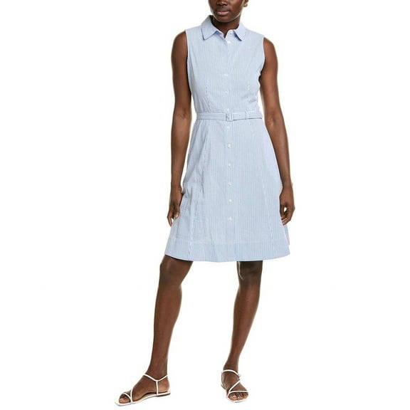 Brooks Brothers womens  Seersucker Shirtdress, 12, Blue