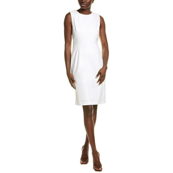 Brooks Brothers womens Sleeveless Sheath Dress, 6, White