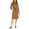 thumbnail image 1 of Brooks Brothers womens  Tie Waist Shirtdress, 8, Brown, 1 of 2