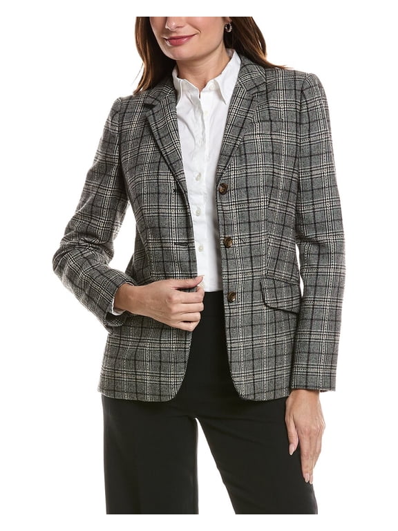 womens Wool-Blend Jacket, 2, Black
