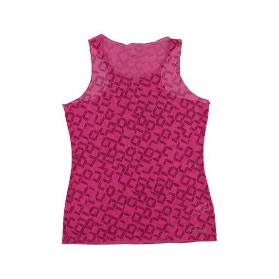 Brooks D'Lite Micro Mesh Recerback Womens Active Shirts & Tees Size M, Color: Fuchsia/Digital Print