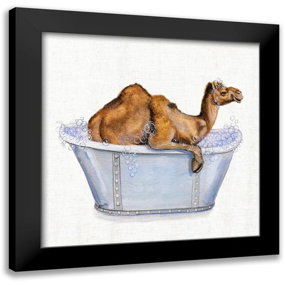 Brooks, Donna 12x12 Black Modern Framed Museum Art Print Titled - Bathing Beauty III