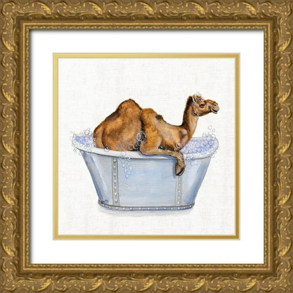 Brooks, Donna 12x12 Gold Ornate Wood Framed with Double Matting Museum Art Print Titled - Bathing Beauty III